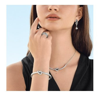 Interlok Single Knot Drop Earrings by Brighton
