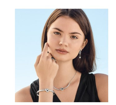 Interlok Single Knot Drop Earrings by Brighton