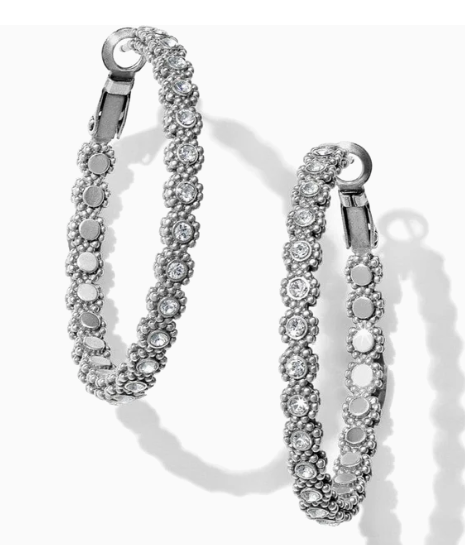 Twinkle Splendor Medium Hoop Earrings by Brighton