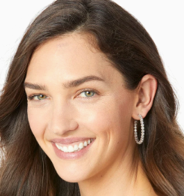 Twinkle Splendor Medium Hoop Earrings by Brighton