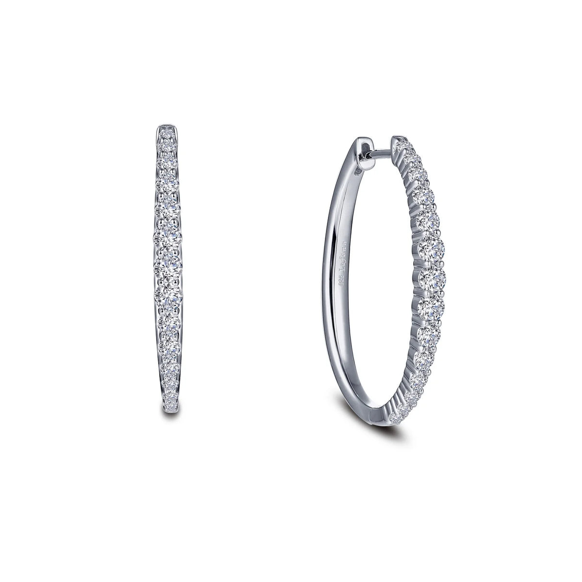 28.5 mm x 23 mm Oval Hoop Earrings by Lafonn
