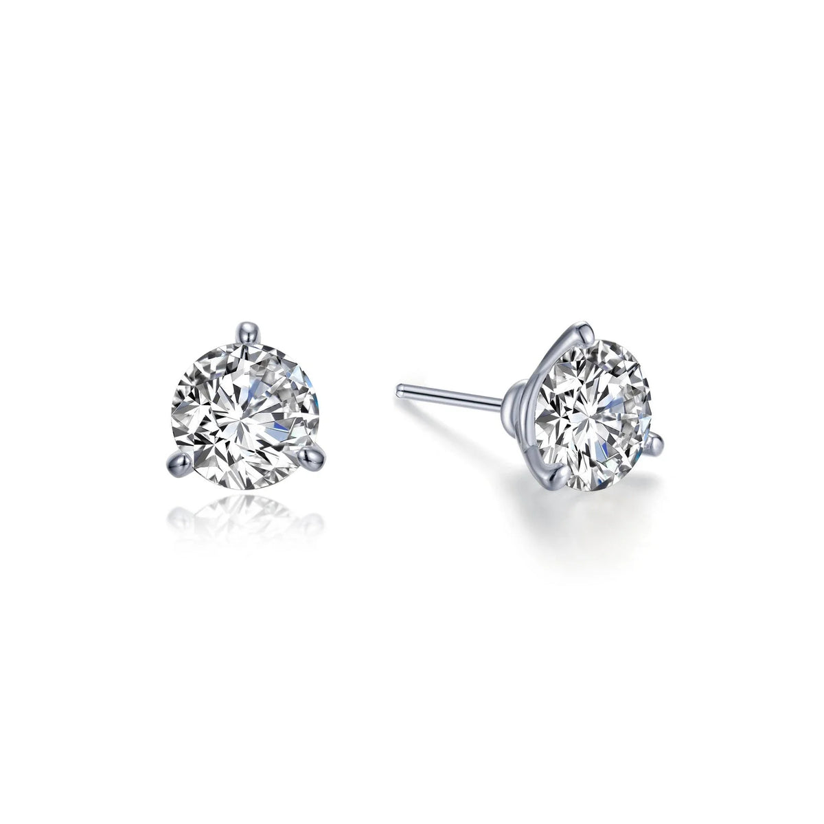 1.5 CTW 3 Prong Martini Stud Earrings by Lafonn