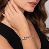 14K Yellow Gold and 925 Sterling Silver Heart Lock Bujukan Bangle