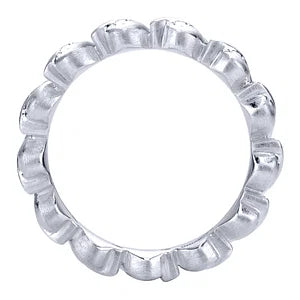 925 Sterling Silver Leaf Stackable Ladies Ring by Gabriel