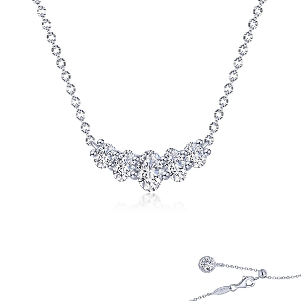 Oval Five-Stone Necklace by Lafonn