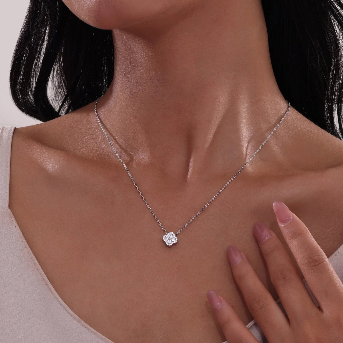 0.65 CTW Halo Necklace by Lafonn