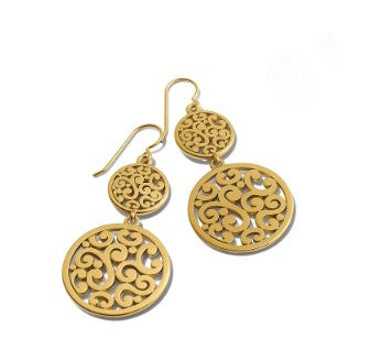 Contempo Medallion Duo French Wire Earrings by Brighton