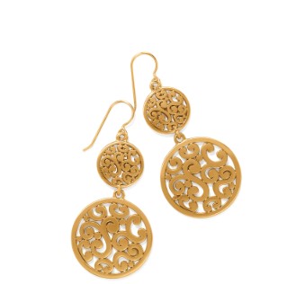 Contempo Medallion Duo French Wire Earrings by Brighton