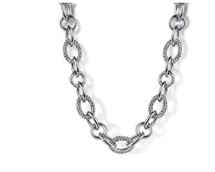 925 Sterling Silver Bujukan Link Chain Necklace