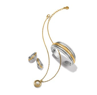 Ferrara Deco Large Hoop Earrings by Brighton