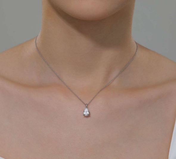 Pear-Shaped Solitaire Necklace by Lafonn