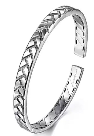 Sterling Silver Open Herringbone Bracelet by Gabriel & Co.