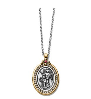 Guardian Angel Two-Tone Pendant Necklace by Brighton