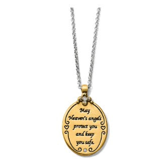 Guardian Angel Two-Tone Pendant Necklace by Brighton