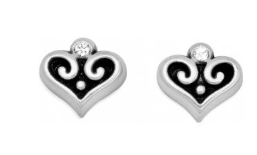 Alcazar Heart Mini Post Earrings by Brighton