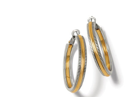 Interlok Noir Heirlom Hoop Earrings by Brighton
