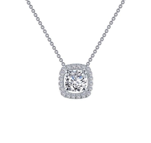 Cushion-Cut Halo Necklace by Lafonn