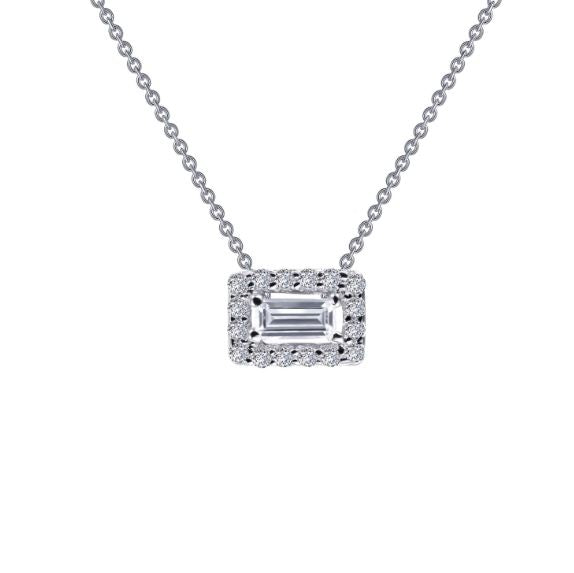 Baguette Halo Necklace by Lafonn