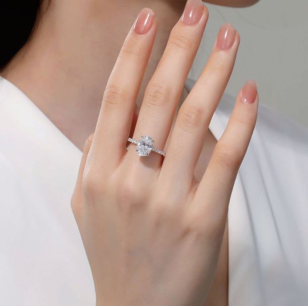Oval Solitaire Engagement Ring by Lafonn