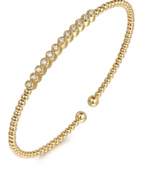 Diamond Bar Bracelet 14kt yellow by Gabriel&amp; Co.