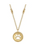 14K Yellow Plain Gold Bujukan Dog Paw Medallion Necklace