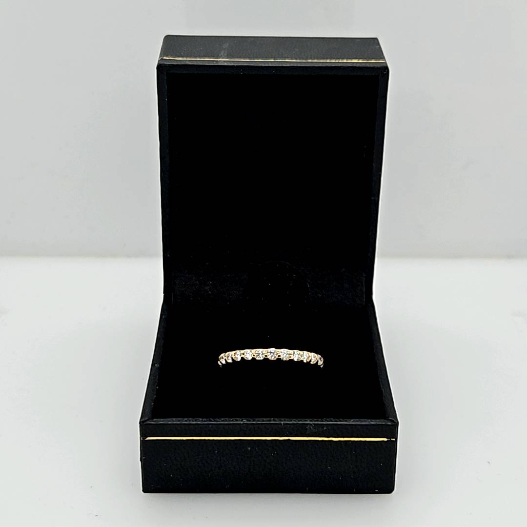 18K Yellow Gold &amp; Diamond Eternity Band- Estate