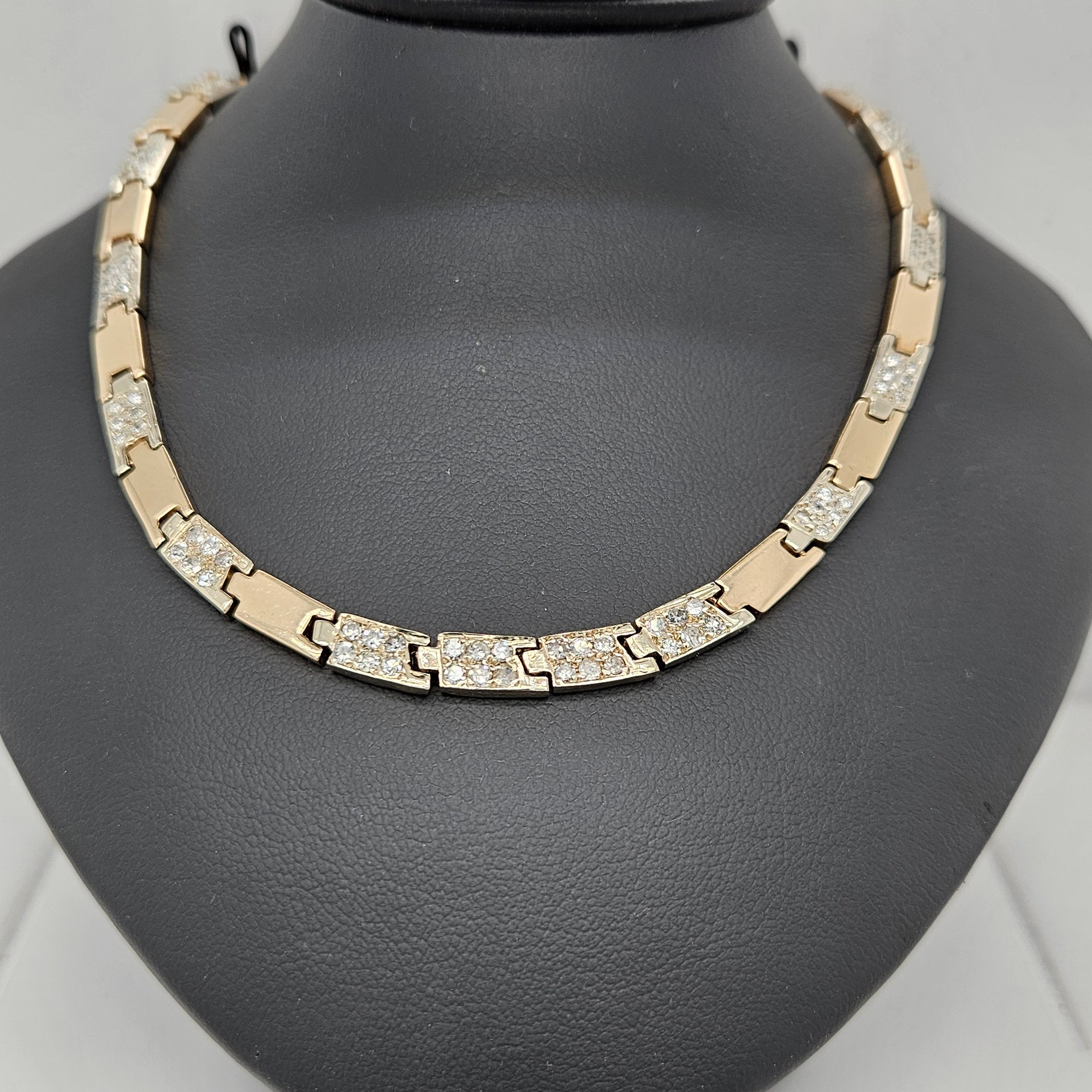 14K Diamond & Gold Necklace-Estate