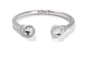 BRIGHTON AURORA PETITE CRYSTAL HINGED BANGLE