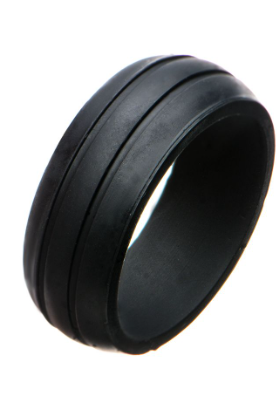 Men's Silicone Safety Bands for Active Lifestyles in Black