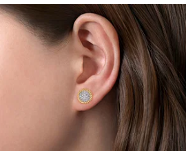 14k earrrings &amp; diamond