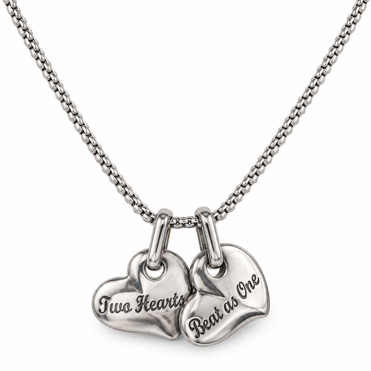 Charles Krypell Sterling Silver “Two Hearts Beat as One” Necklace