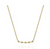 14K Yellow Gold Diamond Stations Curved Bar Necklace