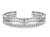 925 Sterling Silver Bujukan and Pyramid Triple Row Bangle