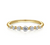 14K Yellow Gold Graduating Single Prong Diamond Band Ring