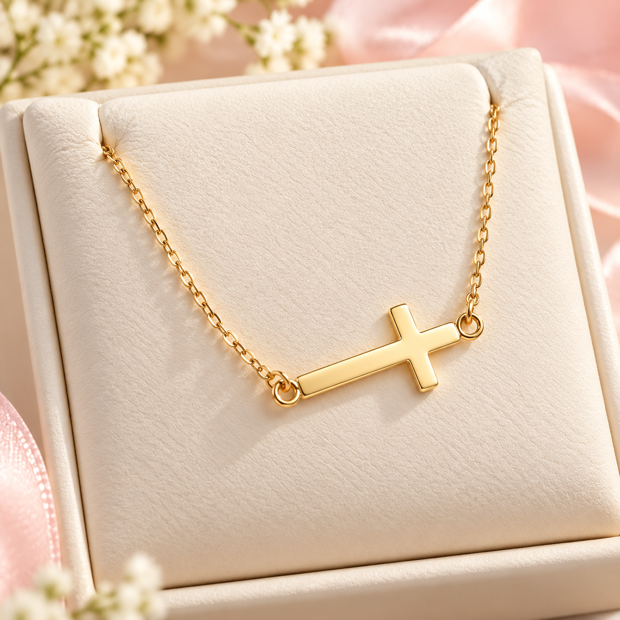 14K Yellow Gold Children's Cross Bracelet