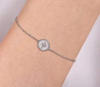 GABRIEL STERLING SILVER DIAMOND BUJUKAN CROSS BRACELET