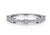 14K White Gold Diamond Station Stackable Ring