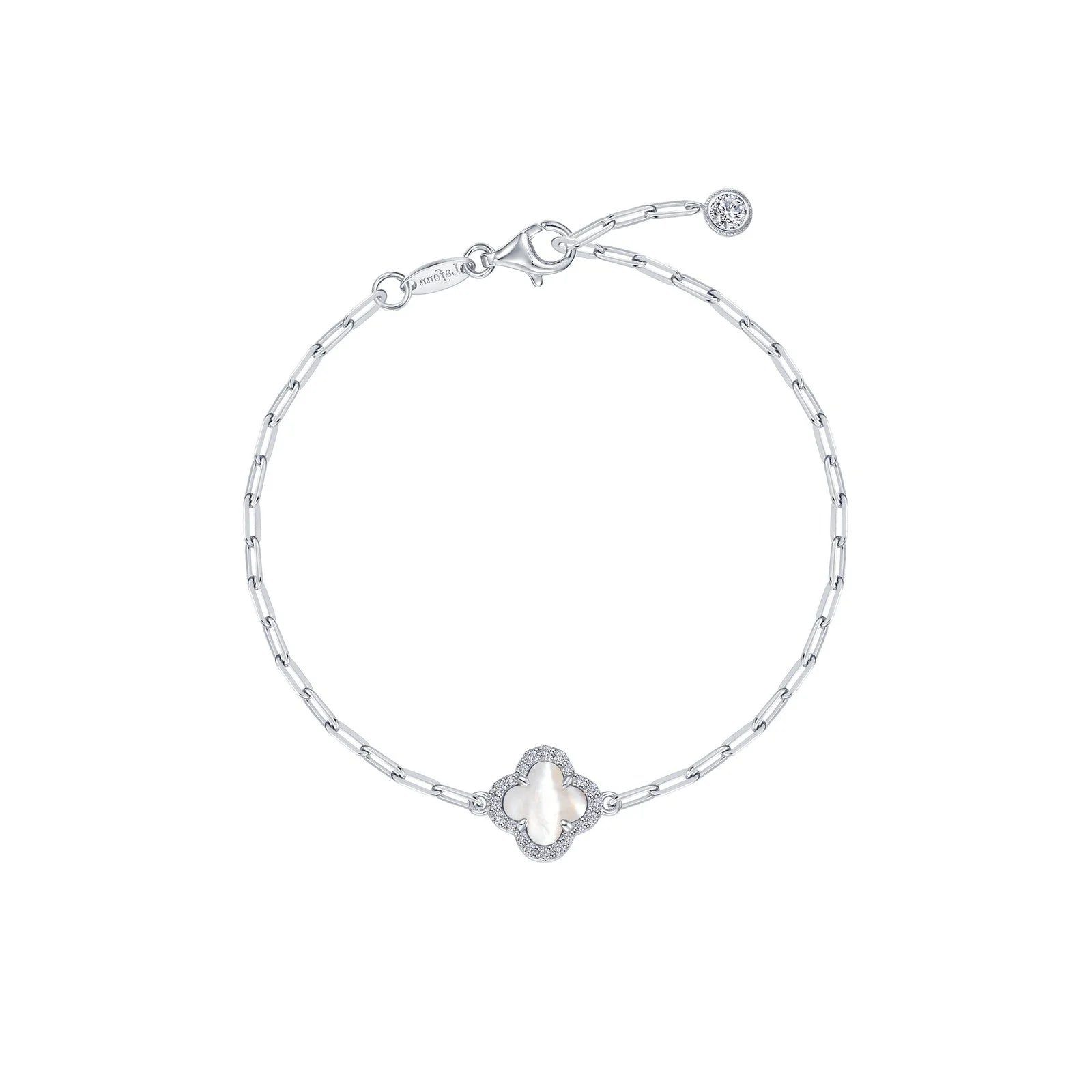 Mother-Of-Pearl Paperclip Bracelet