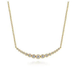 14K Yellow Gold Diamond Necklace