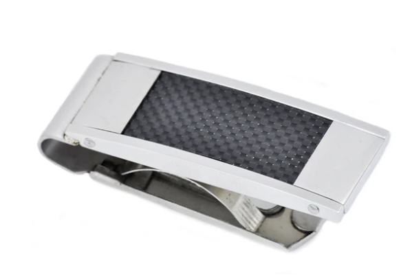 Men&#39;s Carbon Fiber And Stainless Steel Money Clip
