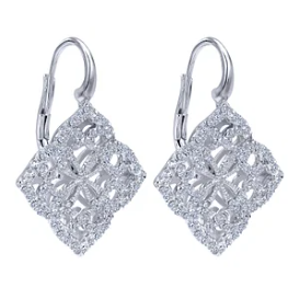 Victorian Drop Lever Back Earrings BY Gabriel &amp; Co.