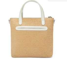 Daisy Dee Embroidery Straw Tote