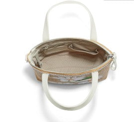 Daisy Dee Embroidery Straw Tote