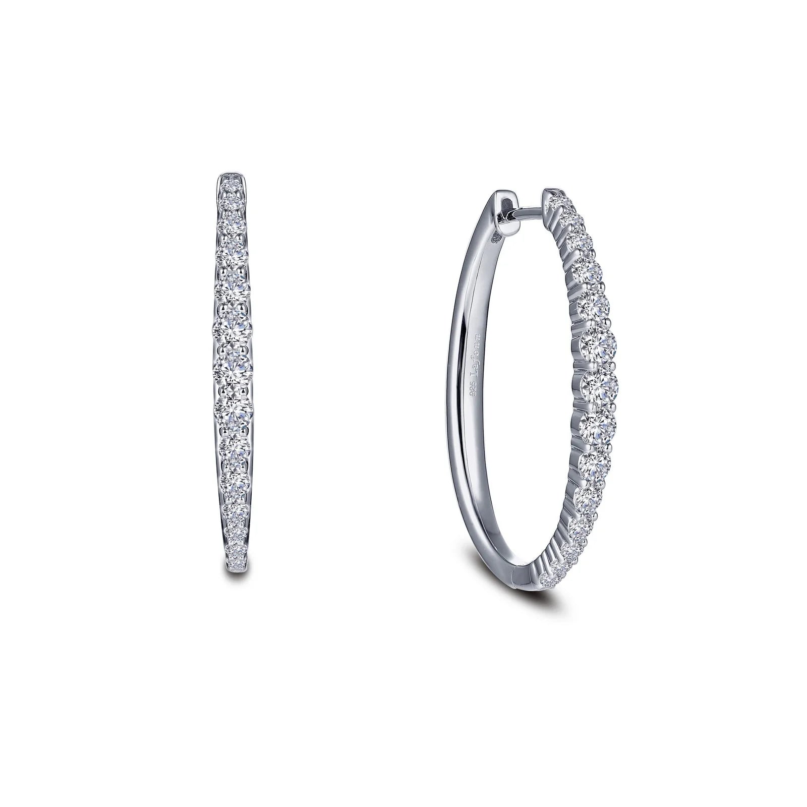 28.5 mm x 23 mm Oval Hoop Earrings