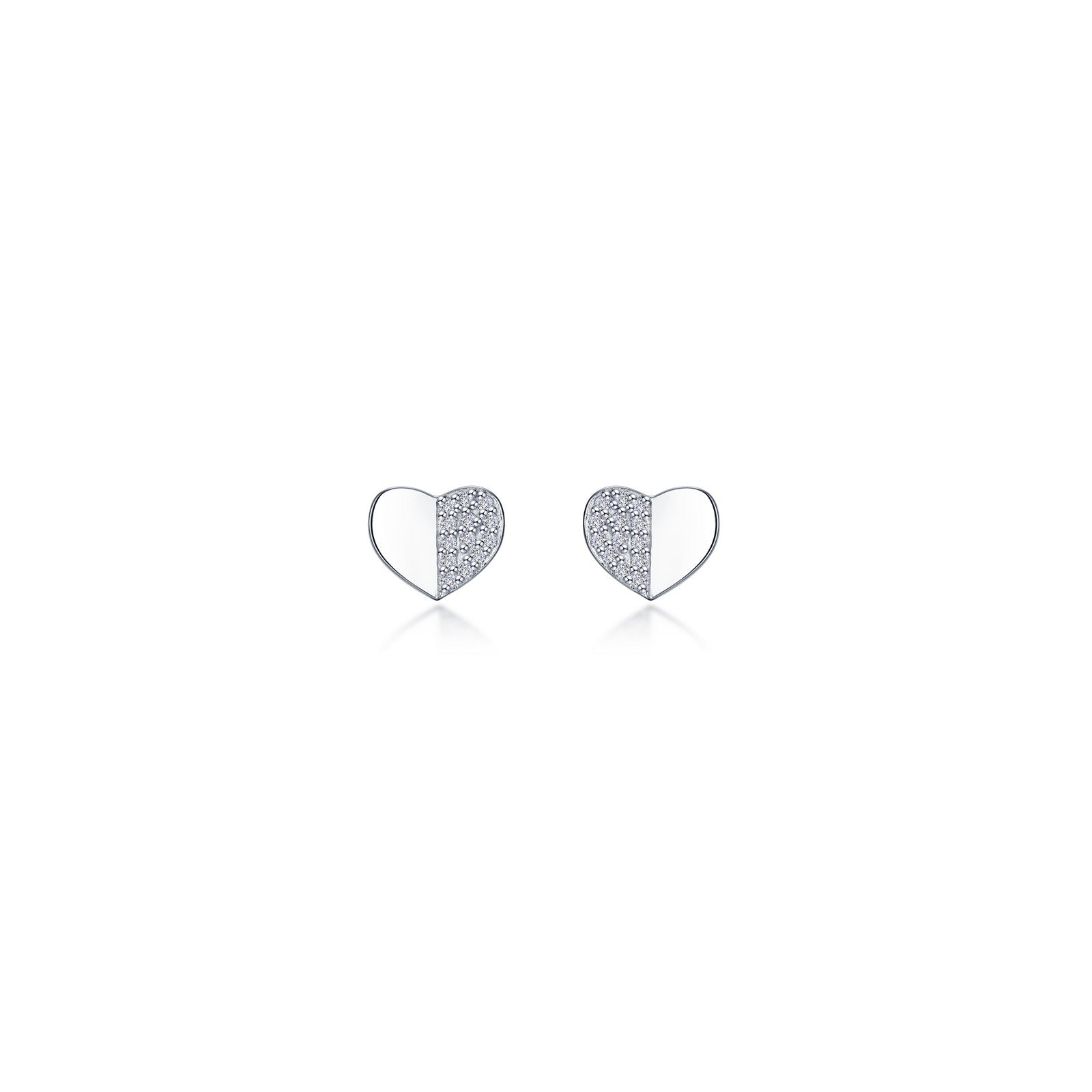 0.26 CTW Heart Stud Earrings