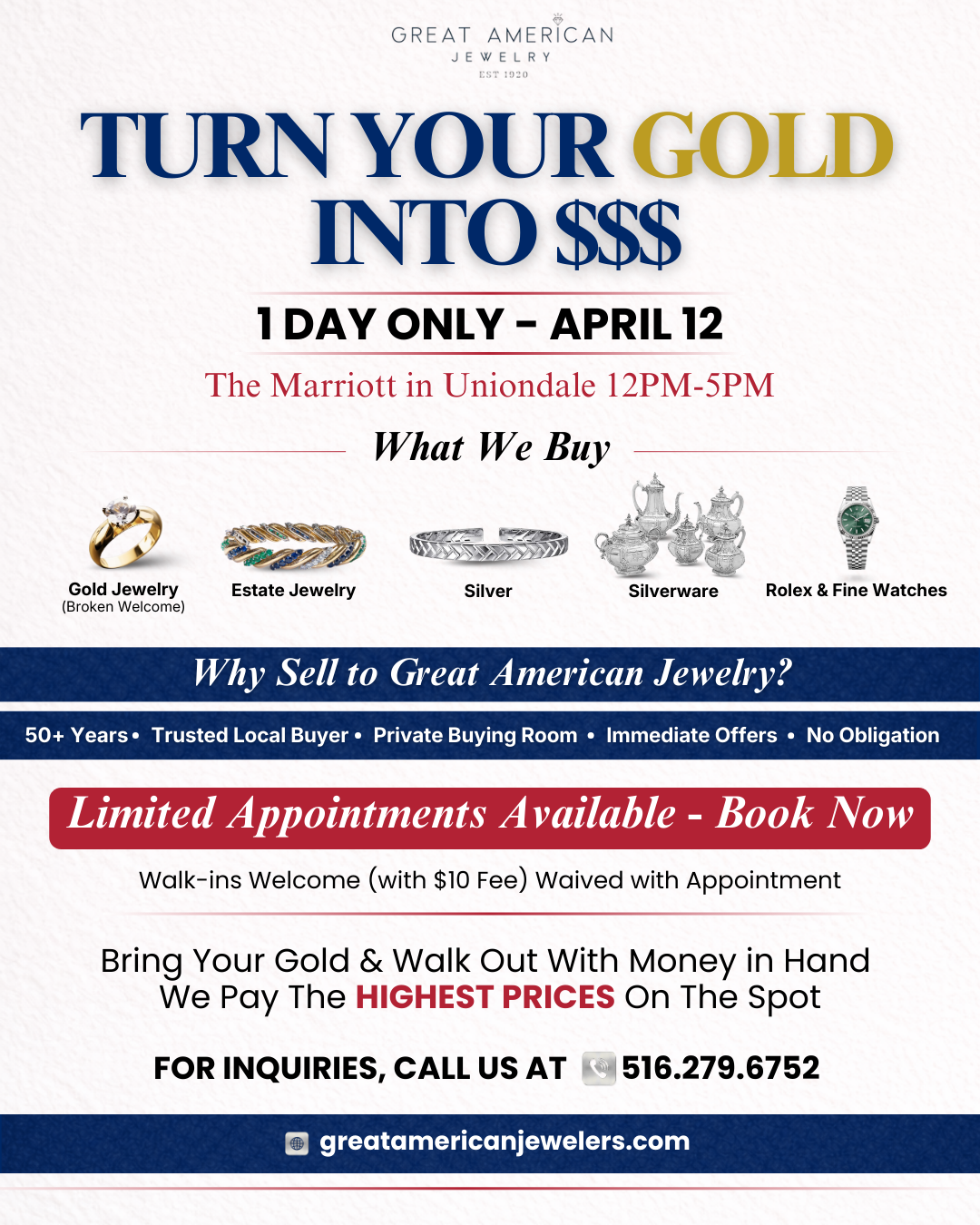 Gold buying event at the Marriot in Uniondale, NY