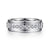 14K White Gold Diamond Mens Wedding Ring in Sand Blast Finish