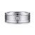 14K White Gold Diamond Mens Wedding Ring in Satin Finish