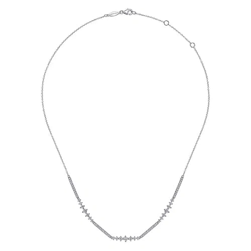 14K White Gold Diamond Necklace by Gabriel