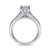 14K White Gold Round Diamond Channel Set Engagement Ring-NICOLA